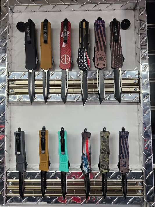 '-Tiger Tec TEN (10)  Pack Out The Front Knives