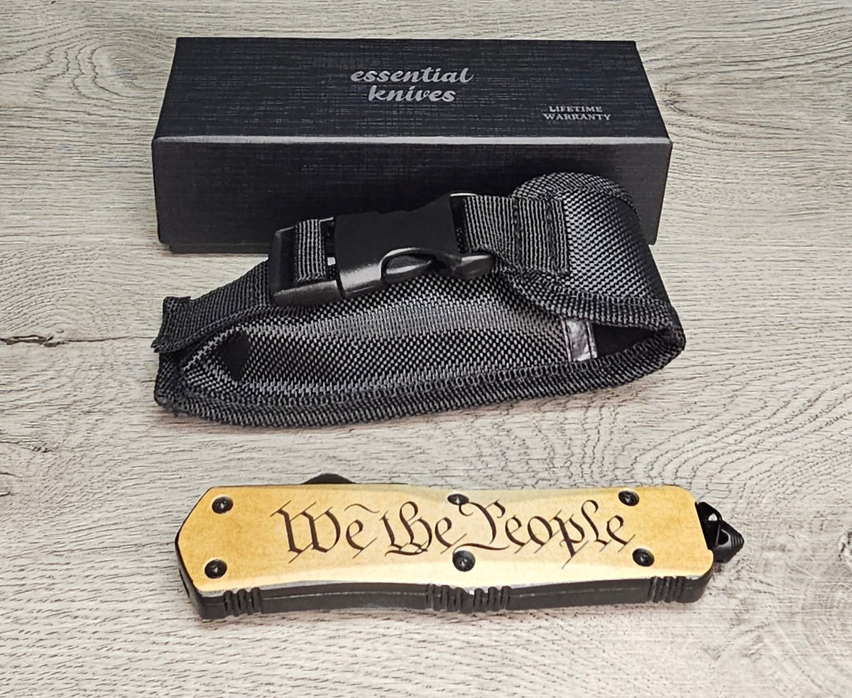 ESSENTIAL KNIVES "THE ESSENTIAL 9" WE THE PEOPLE Out The Front Knife 3 BLADE TYPES