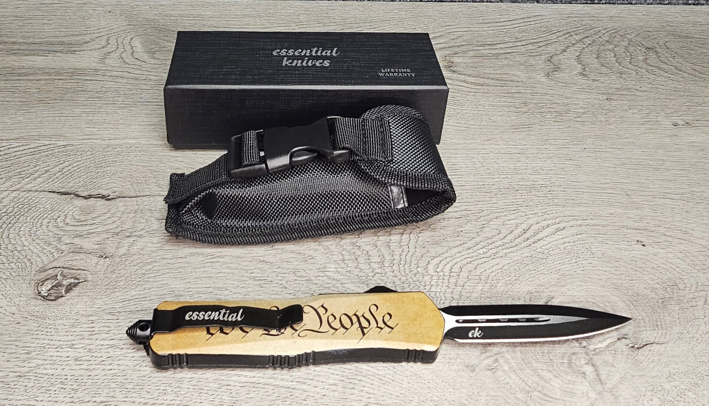 ESSENTIAL KNIVES "THE ESSENTIAL 9"WE THE PEOPLE"  Out The Front Knife DAGGER Blade