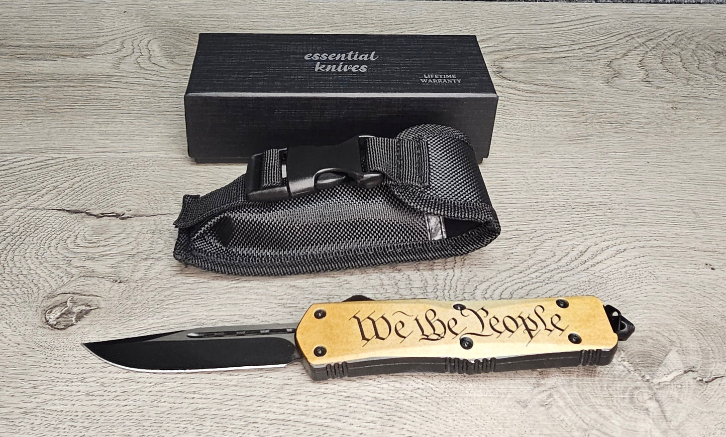 ESSENTIAL KNIVES "THE ESSENTIAL 9"WE THE PEOPLE"  Out The Front Knife DROP POINT Blade